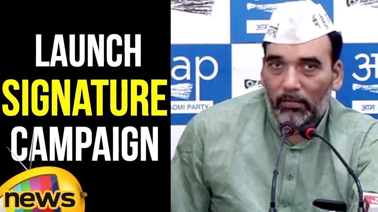 Gopal Rai Speech | AAP to launch signature campaign | Delhi Latest News Updates | Mango News