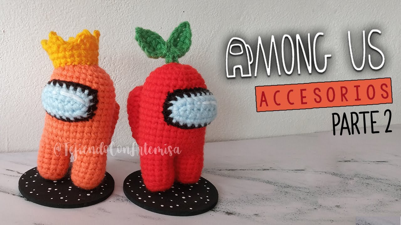 Among Us, amigurumi - accesorios parte 2