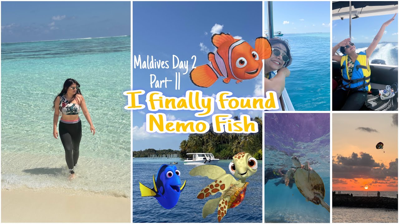 Maldives | Day-2 | Part-2 | Underwater | Finding Nemo #travelblog #explore #maldives #nemofish #fyp 