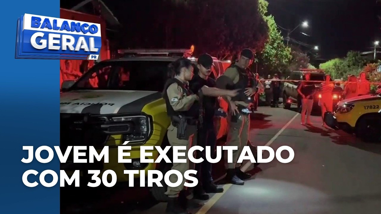 Jovem de 19 anos é assassinado com 30 tiros durante a noite, no PR