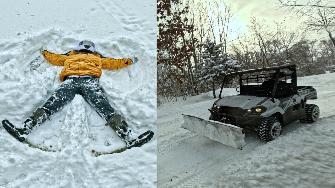 So Much Snow! Mule Pro MX Ride & Plowing!
