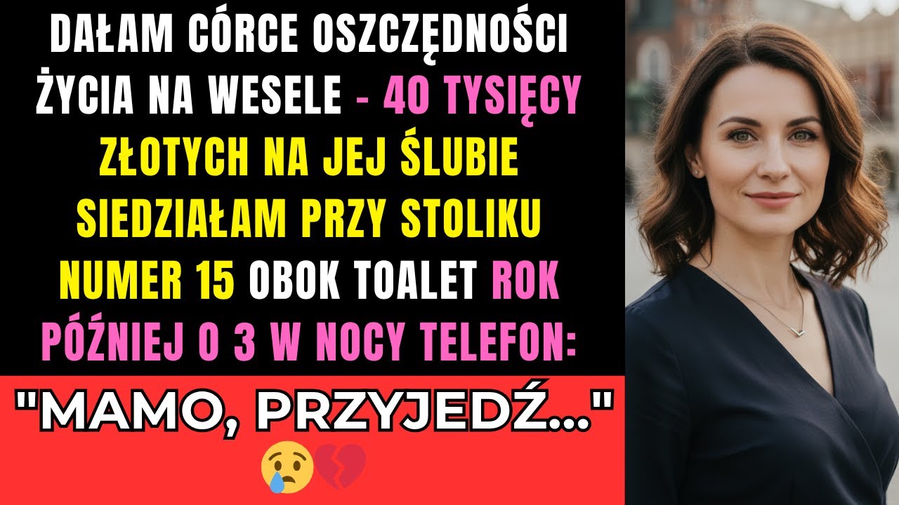 Dałam Córce 40 Tysięcy Na Ślub. Na Weselu Siedziałam Przy Stoliku Nr 15. Rok Później...