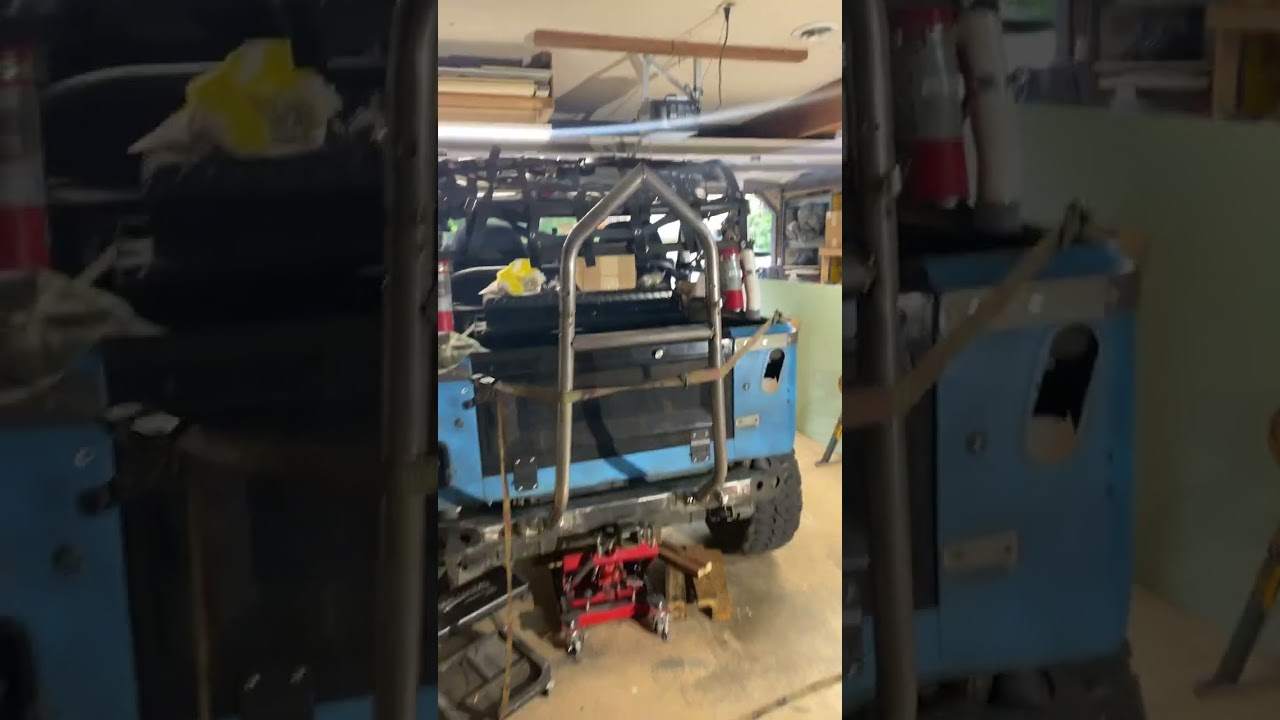 Mounted my drop down tire carrier on my yj