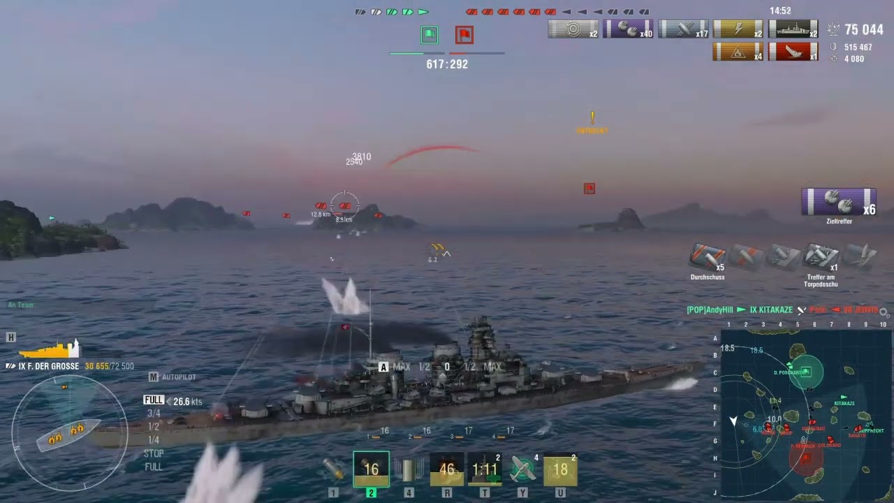 175k DAMAGE!!!! With F. Der Große in Asymmetric battles - World of Warships