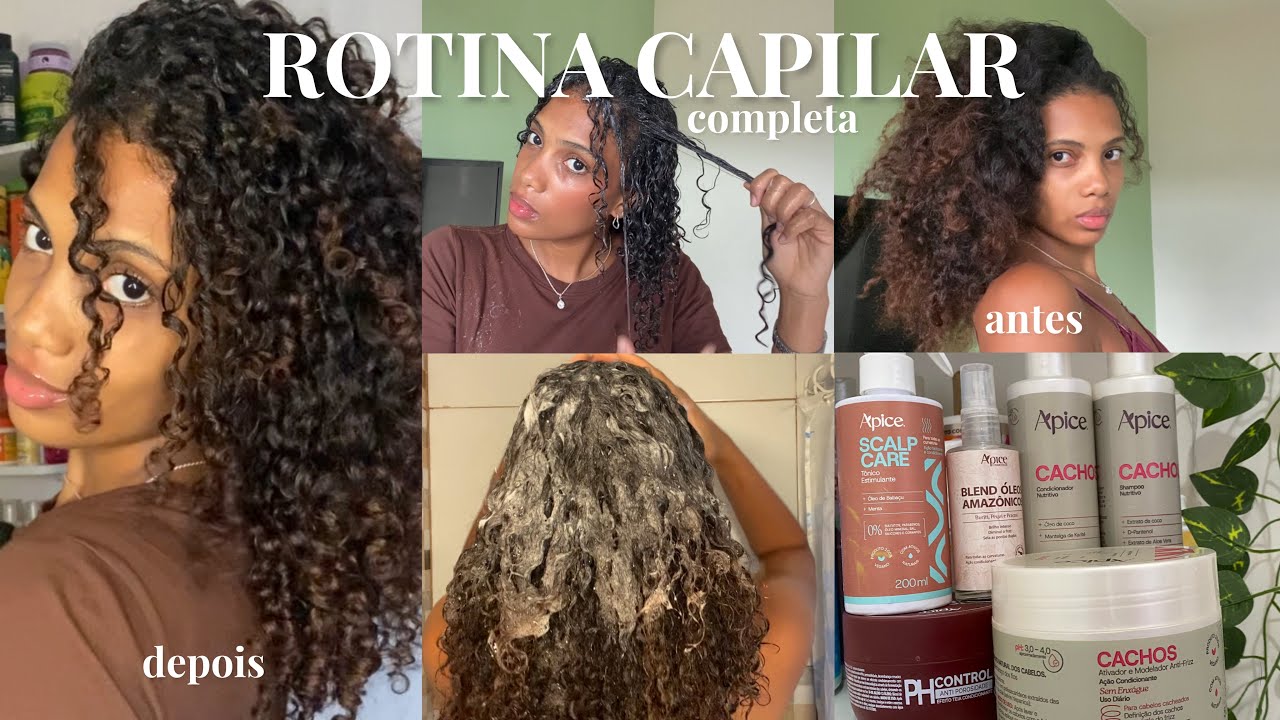 Rotina capilar completa *cachos* ✨ lavagem, finalização, produtos da Ápice 🫧💗
