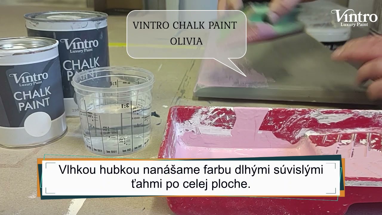 Vintro Chalk Paint - kuchynské dvierka technikou vymývania.