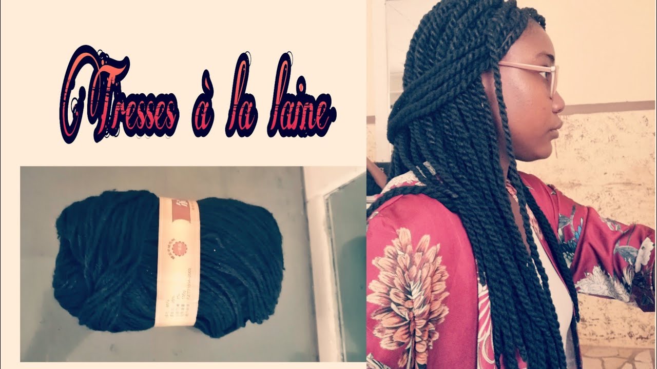 En bombe avec des tresses à la laine