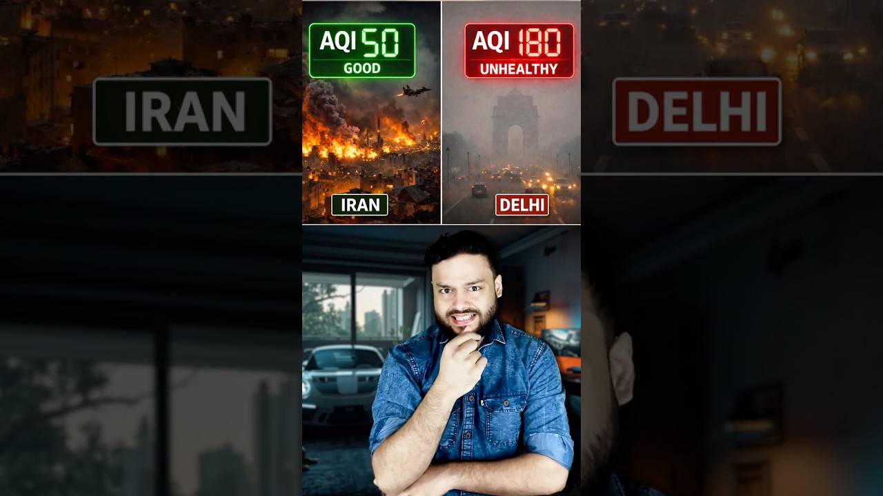 Even in WAR, India Has WORSE Air Quality Than IRAN Tehran! #shorts