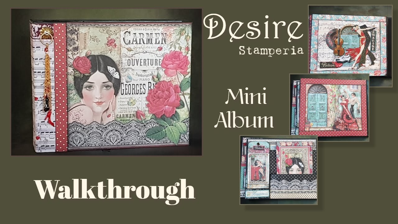 Desire Stamperia Mini Album  Walkthrough (collaboration project with Brico & Scrap )