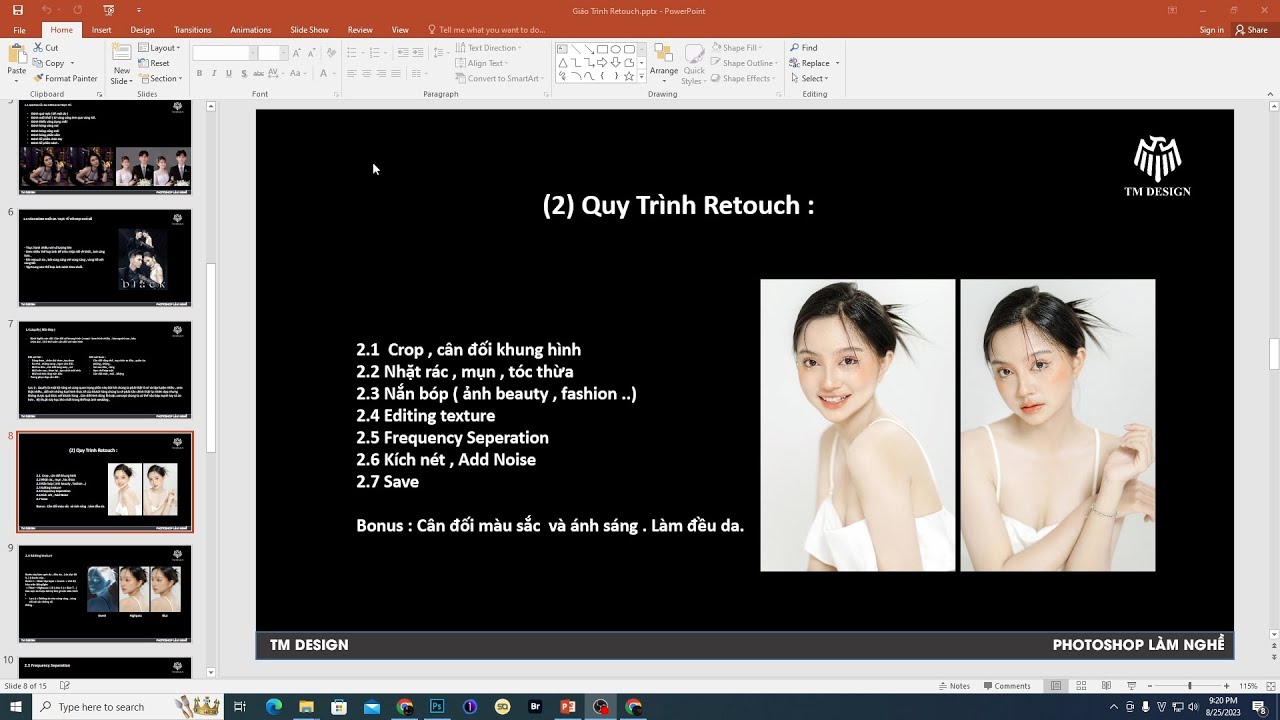 CHỦ ĐỂ RETOUCH KỸ THUẬT TÁN DA TẦN SỐ ỨNG DỤNG TRONG LÀM NGHỀ .