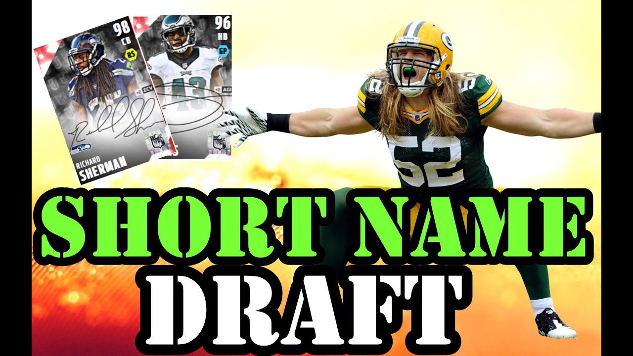 Madden NFL 16 Draft Champions Picking Players With Shortest Name Draft | AMAZING OVERALL DRAFT