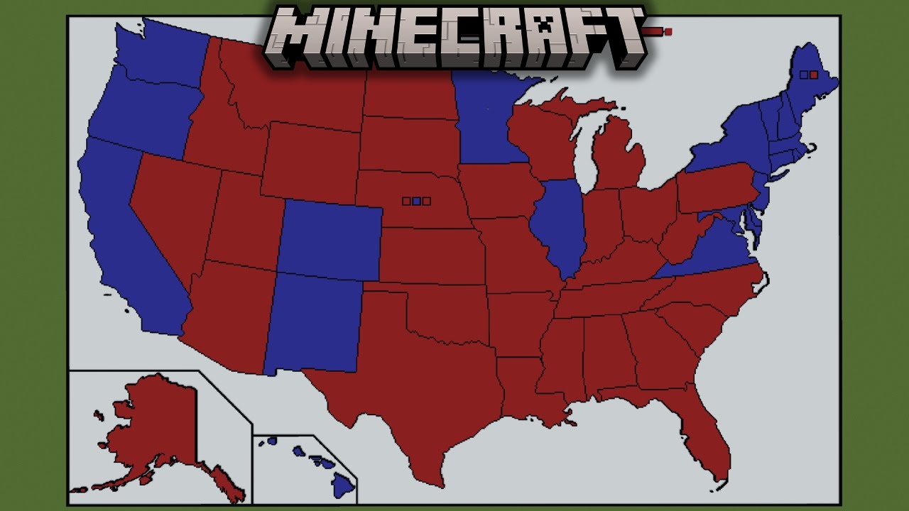 2024 United States Presidential Election Results in Minecraft