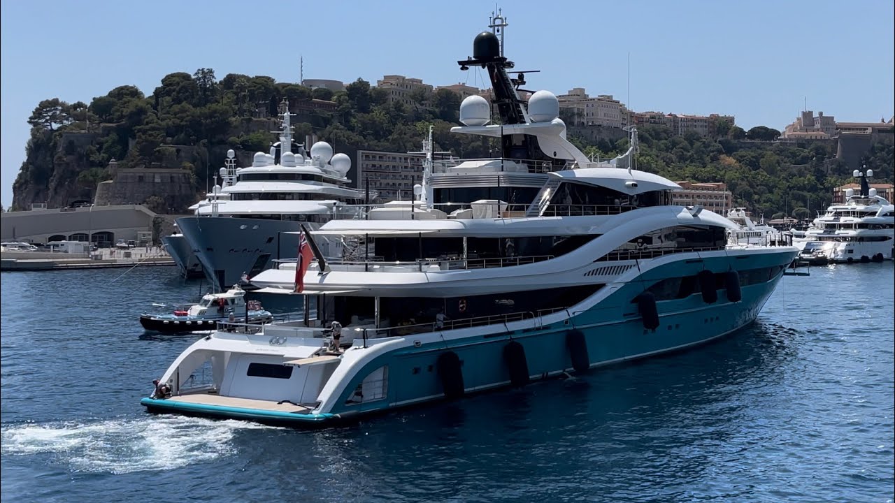 Superyacht GO (Exiting-Manoeuvring-Re-entering) the port of Monaco @archiesvlogmc