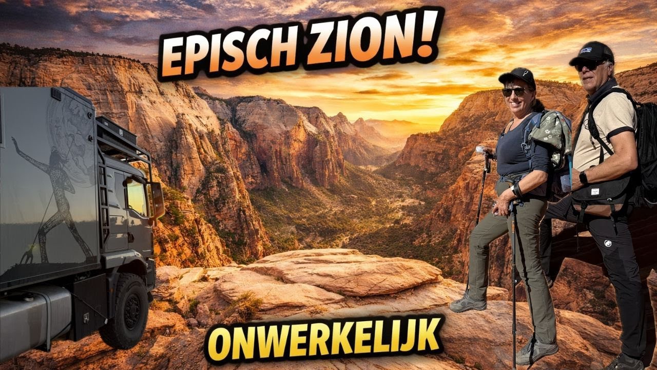 Afl 21 Zion. Met een beeldverslag van de legendarische wandeling. Angels Landing hike.