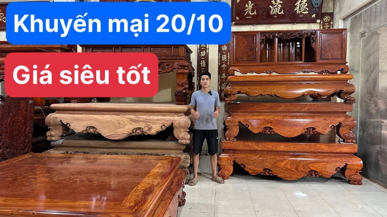 Tổng Hợp Những Bộ Sập Gỗ Chân Quỳ Có Sẵn - Đồ Gỗ Nam Quỳnh
