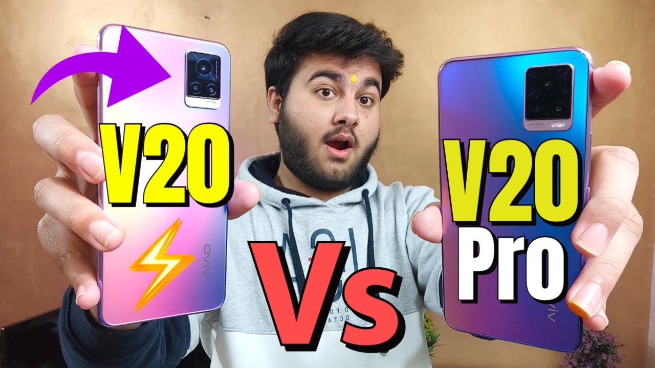 Vivo V20 vs Vivo V20 Pro Unboxing & Full Comparison - Camera, Speed Test 🔥