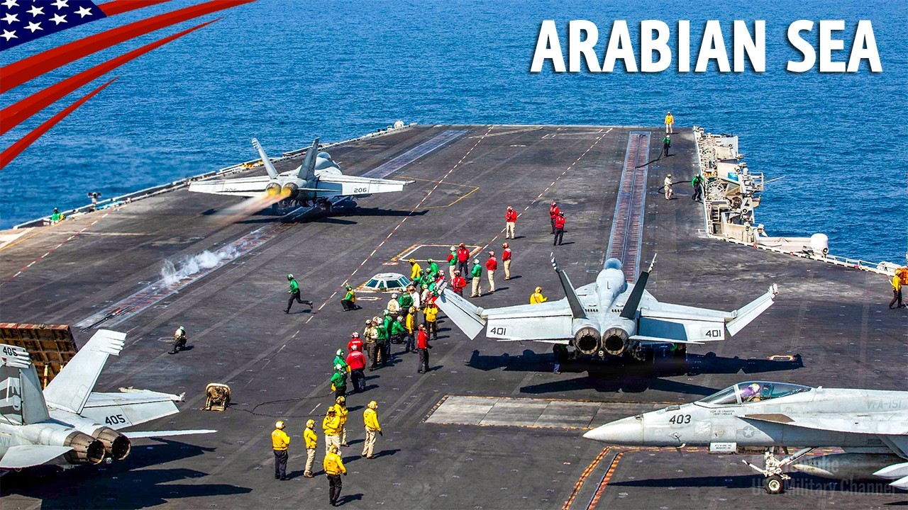 IRAN: Carrier Jets Launch – USS Abraham Lincoln in the Arabian Sea
