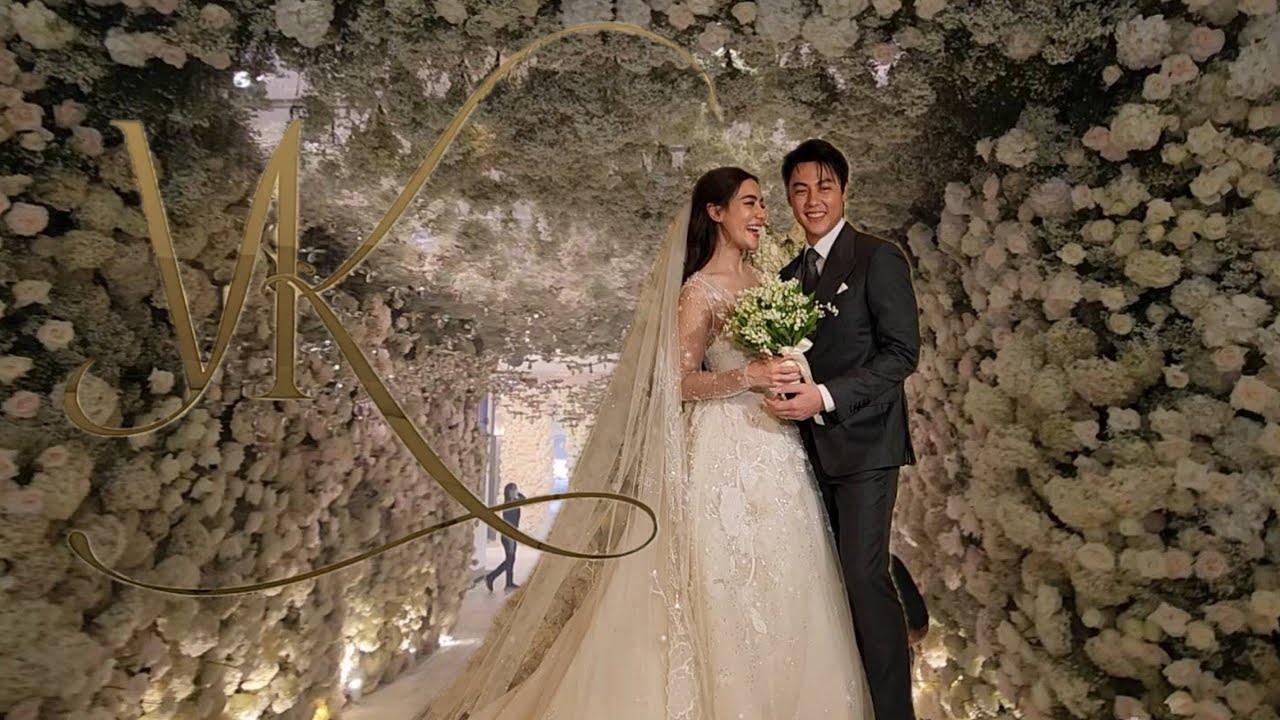 บรรยากาศ งานแต่ง  หมาก - คิม เจ้าสาวสวยจนเจ้าบ่าวตาค้าง เนรมิตสวนดอกไม้สีขาวกว่า 1 ตัน #ติ่งบันเทิง