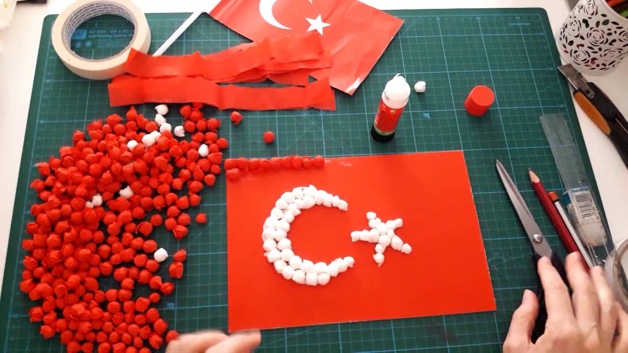 Krapon Kağıdından Bayrak (Uzaktan Eğitim)