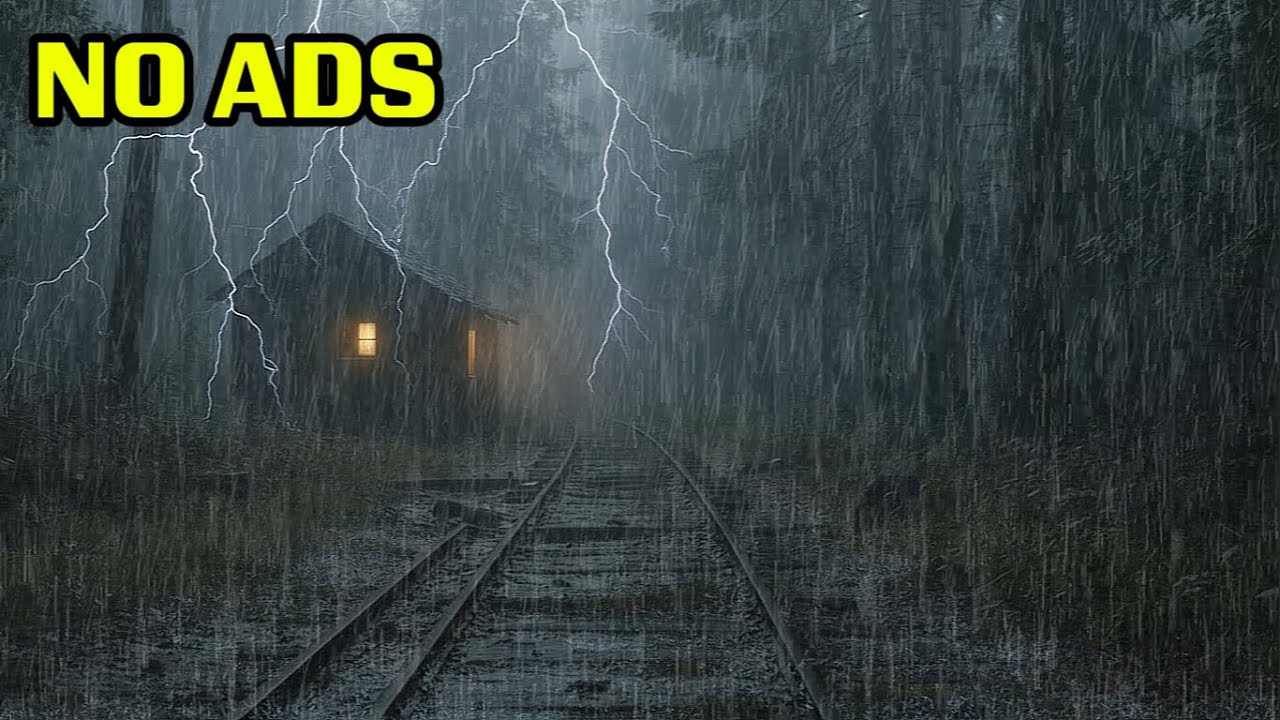 Rain and Thunder Sounds for Sleeping ⛈️ (No Ads) Relaxing Storm Ambience