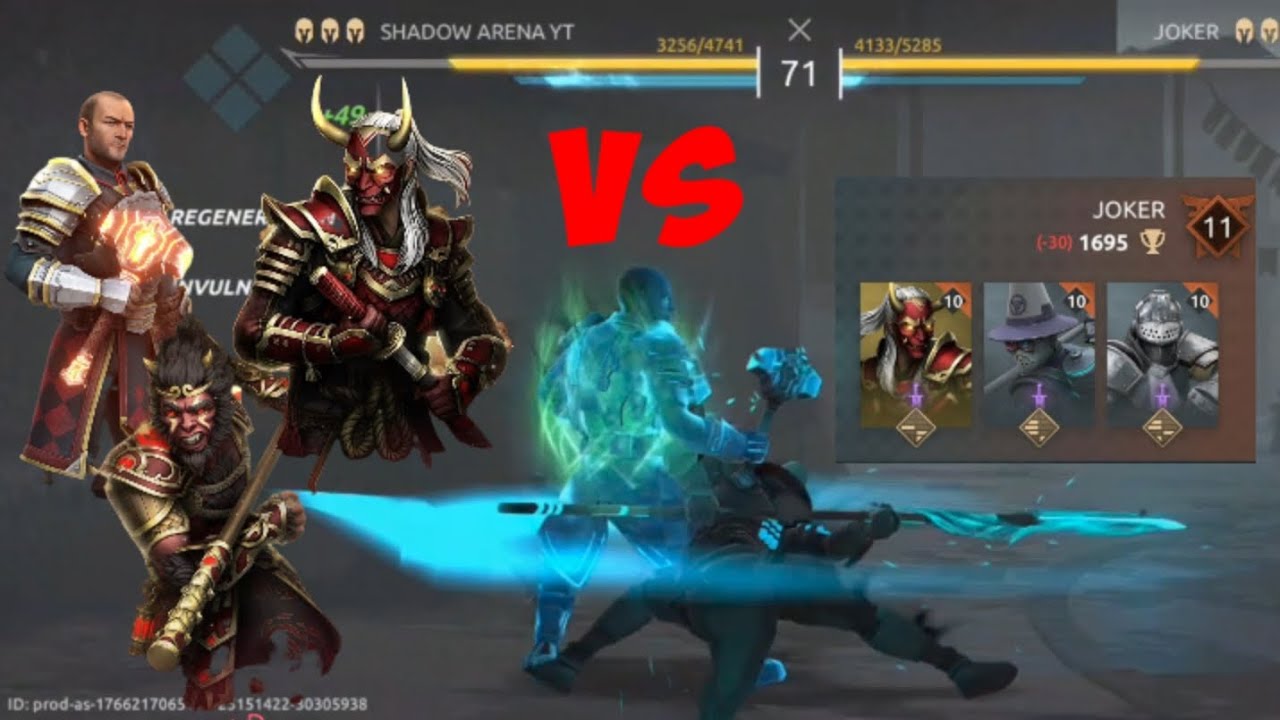 This is my permanent 3v3 team || Shadow Fight 4|| Played with a tough player😯