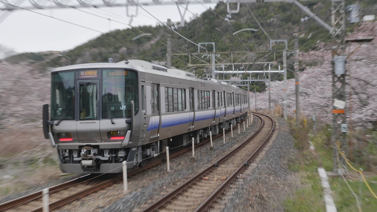 JR西日本　阪和線　山中渓駅　2022/3（4K UHD 60fps）