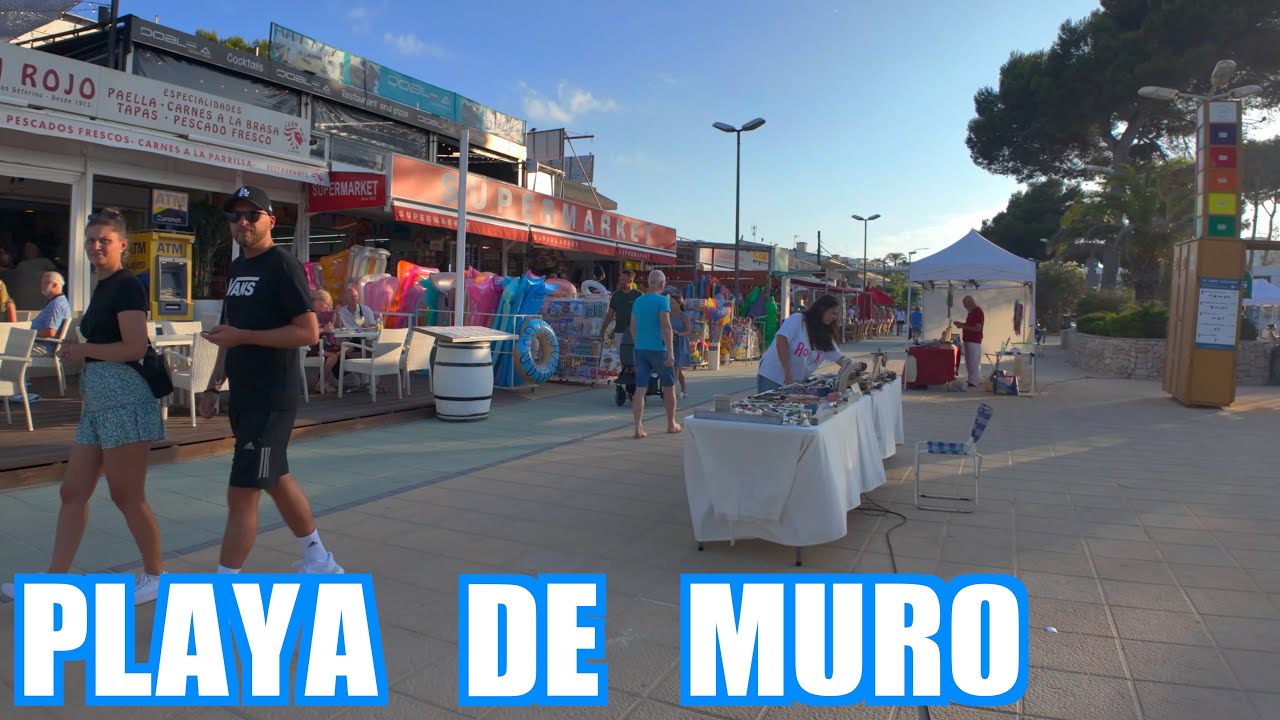 Playa de Muro Mallorca 🇪🇸 Walking tour ☀️ 4K HDR