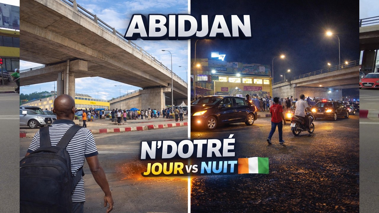 N’Dotré (Abobo) entre jour et nuit : Le contraste surprend | Abidjan Côte d’Ivoire