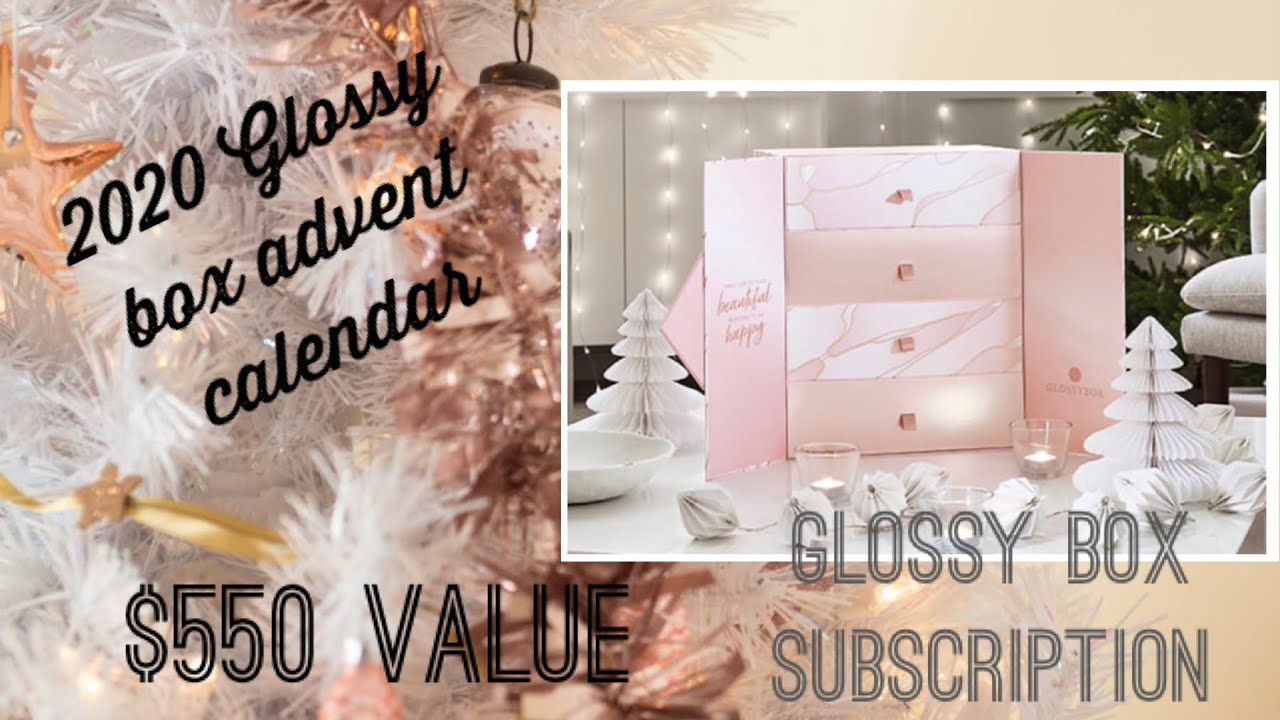 2020 glossy box Advent calendar and monthly subscription @glossybox, #glossyboxadventcalendar,