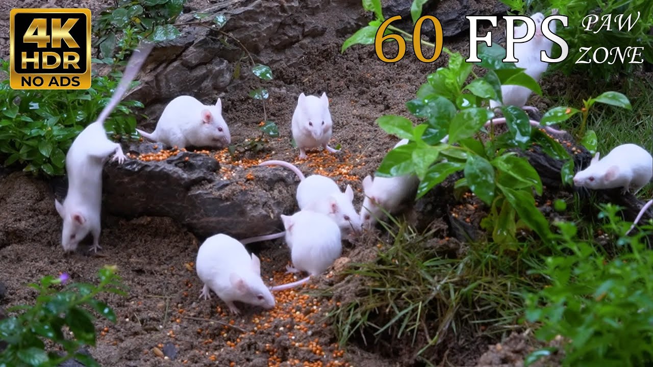 [NO ADS, NO AI] CAT TV 😺 Ivy Garden Social: Fluffy Guinea Pigs & Coconut Shell Feast 🌿 4K