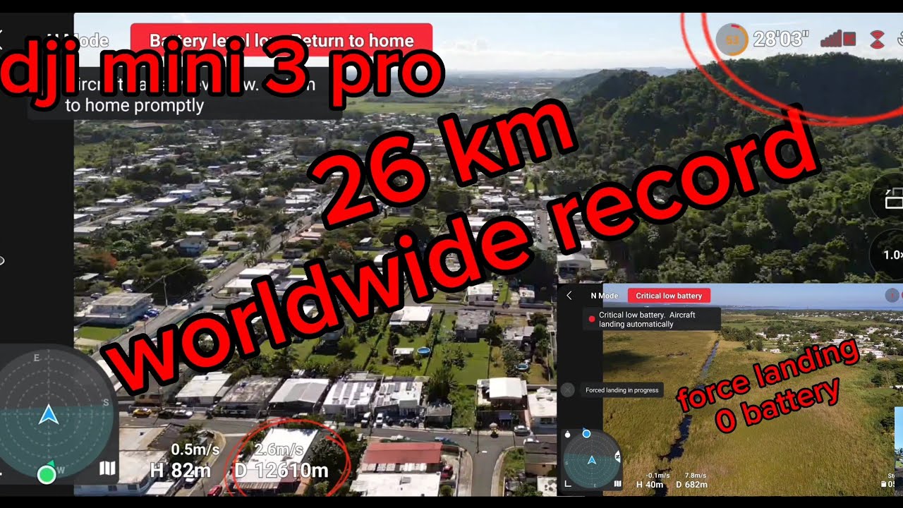 dji mini 3 pro 26 km worldwide distance record force landing #djimini3pro #dji #mavicmini #guinness