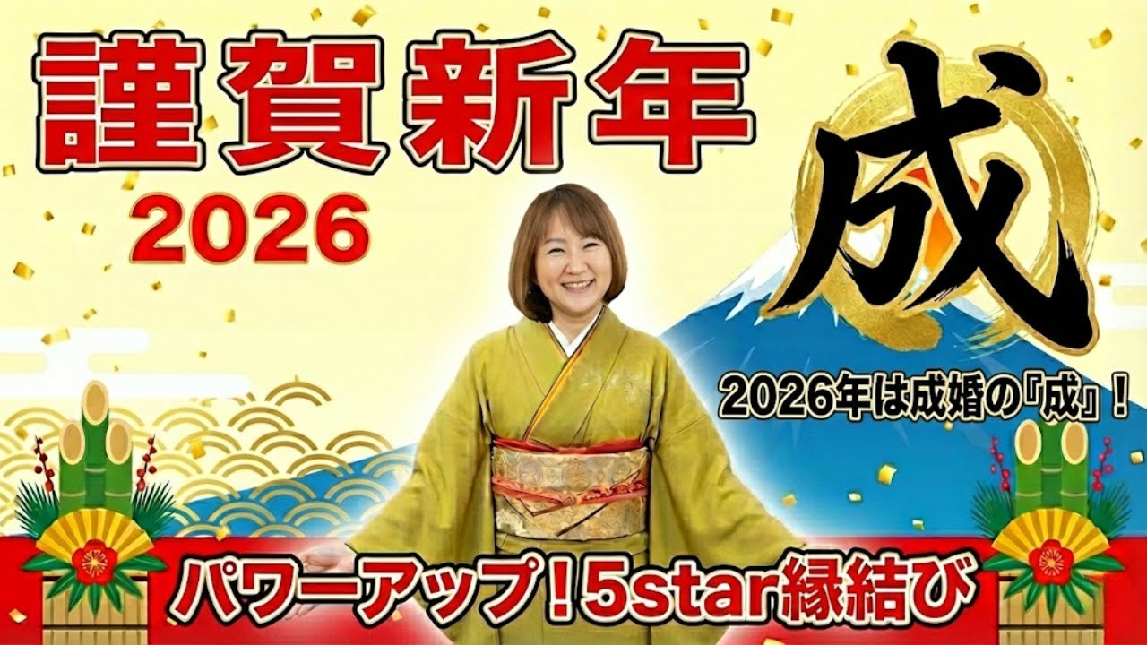 【新年のご挨拶】2026年 5star縁結びの新しい取り組みついて。そして仲人・川上が掲げる今年の漢字は「成」！