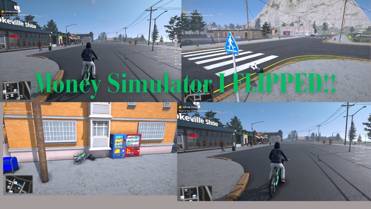 Playing Money Simulator I Flipped OFF the BIKE!!!!