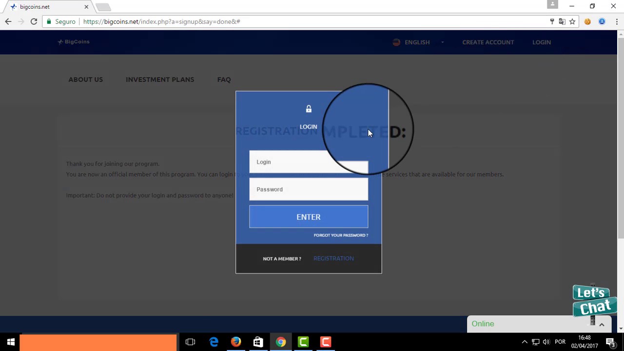 Register BigCoins.net