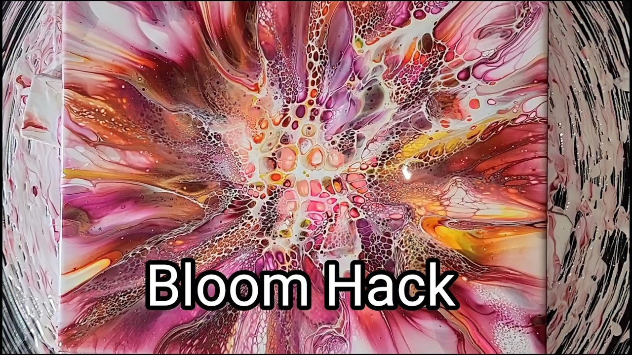 Try this recipe for your Bloom Base! Acrylic Pour Hack. #art #paintpour