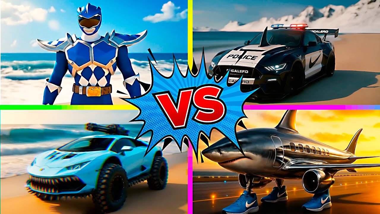 SIGMA BOY x BRAINROT POWER RANGER 🆚 POLICE CARS 🆚  RACING TRUCK 🆚 BRAINROT JETS Tiles Hop EDM Rush!