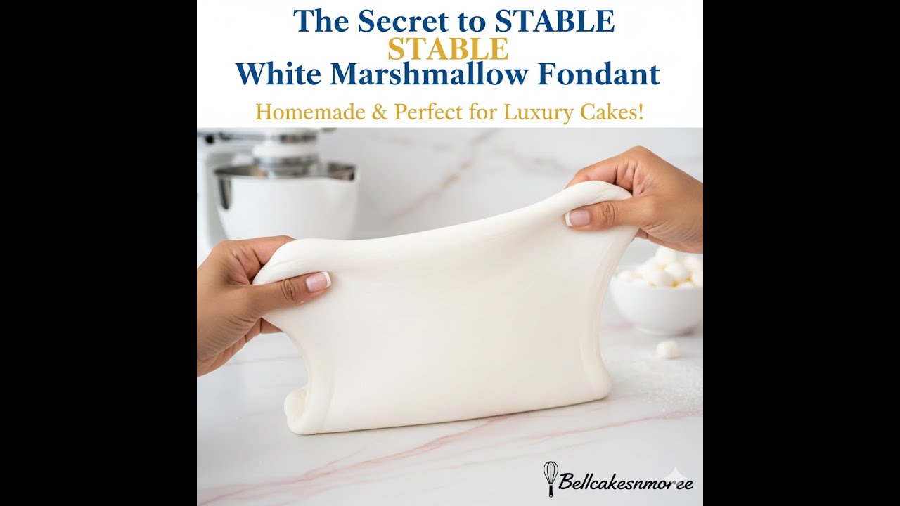 The Secret to STABLE White Marshmallow Fondant | Homemade & Perfect for Luxury Cakes!
