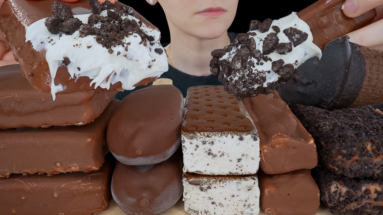 ASMR Chocolate Ice Cream *Magnum, Oreo Cone, M&M Cookie Sandwich, Twix, Klondike
