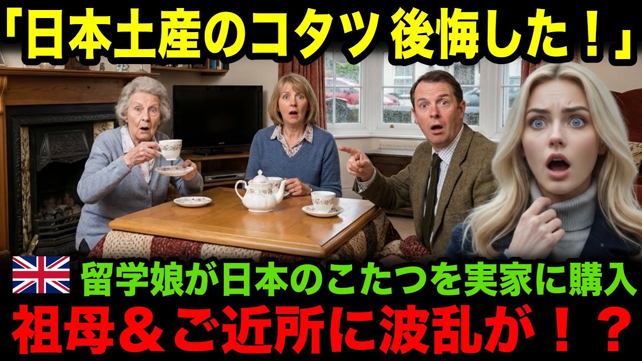 【海外の反応】「日本土産のコタツに超絶 後悔！？」イギリス人留学娘が母国の祖母に買って帰った結果！