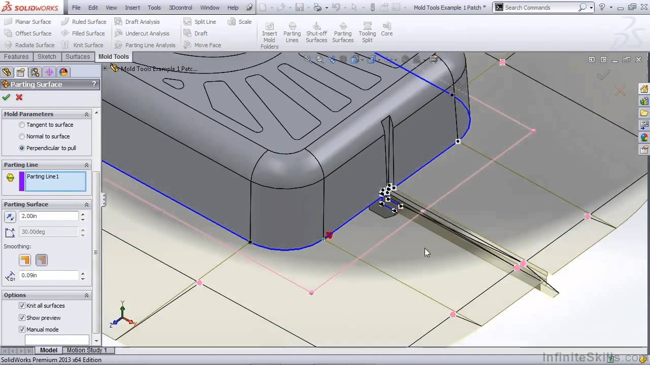 SolidWorks - Mold Tools Tutorial | Creating A Parting Surface