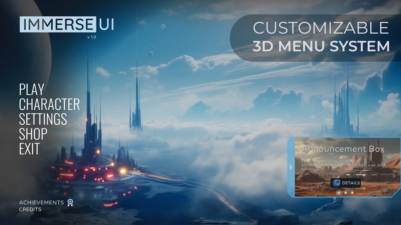 ImmerseUI - Game UI for your projects in Unreal Engine