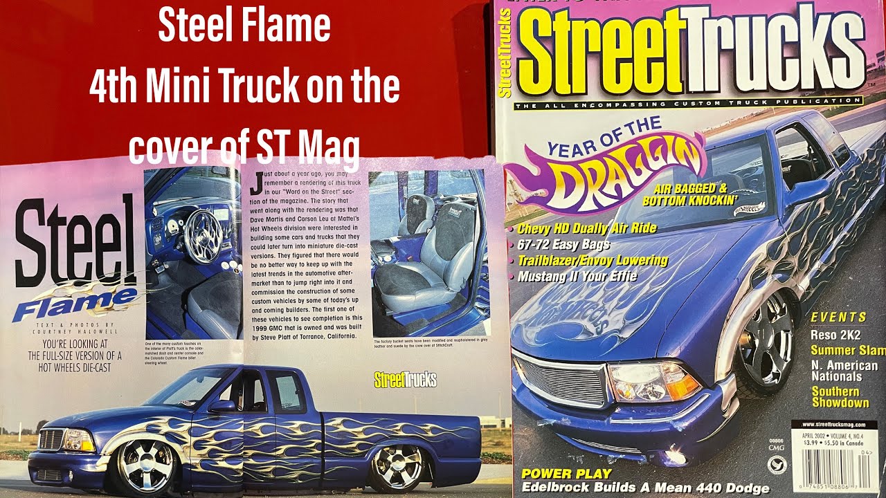 Steel Flame 4th Mini Truck On The Cover of Street Trucks Mag; April &lsquo;02