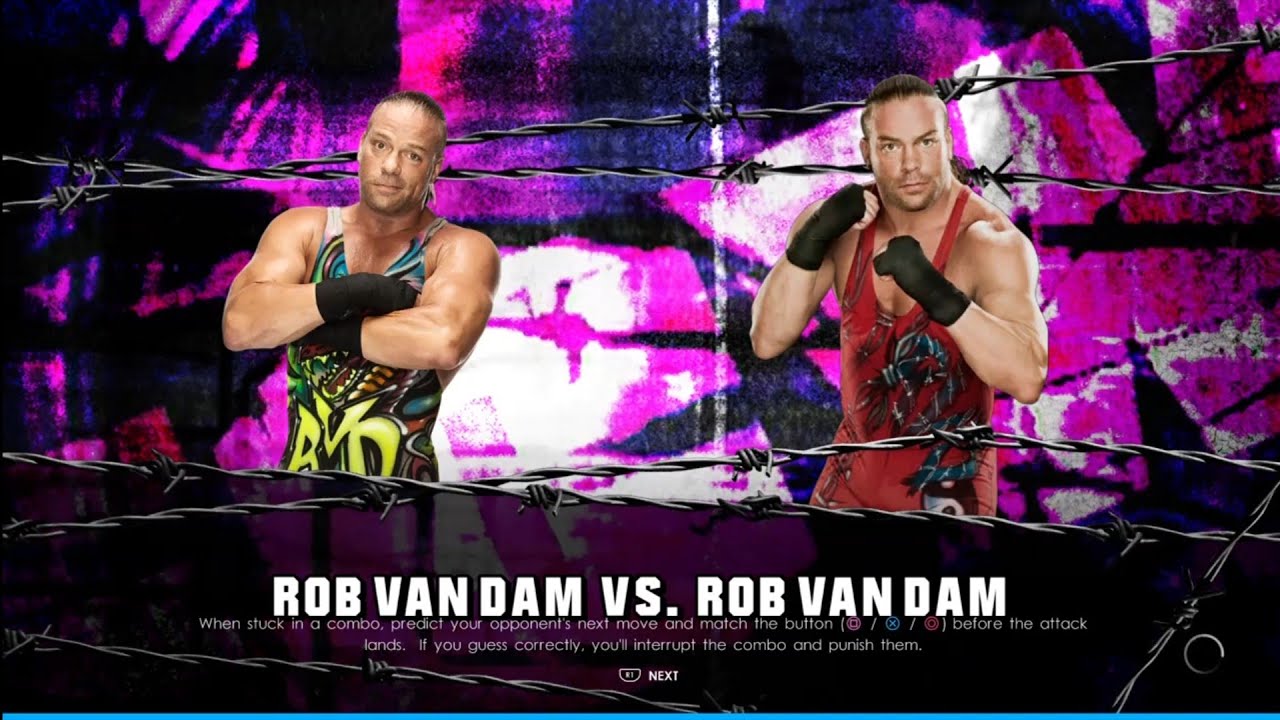 DLC vs Community creation Rob Van Dam. WWE 2K22