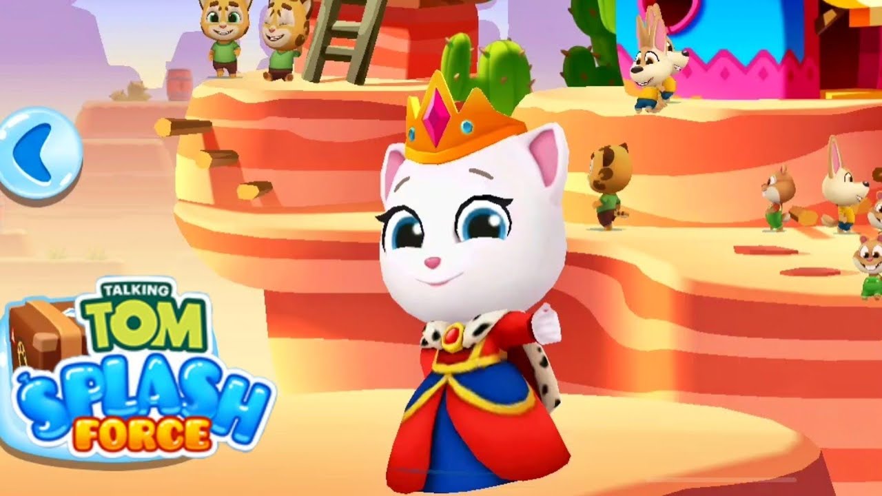Talking Tom Splash Force - Queen Angela Gameplay (Android/iOS)