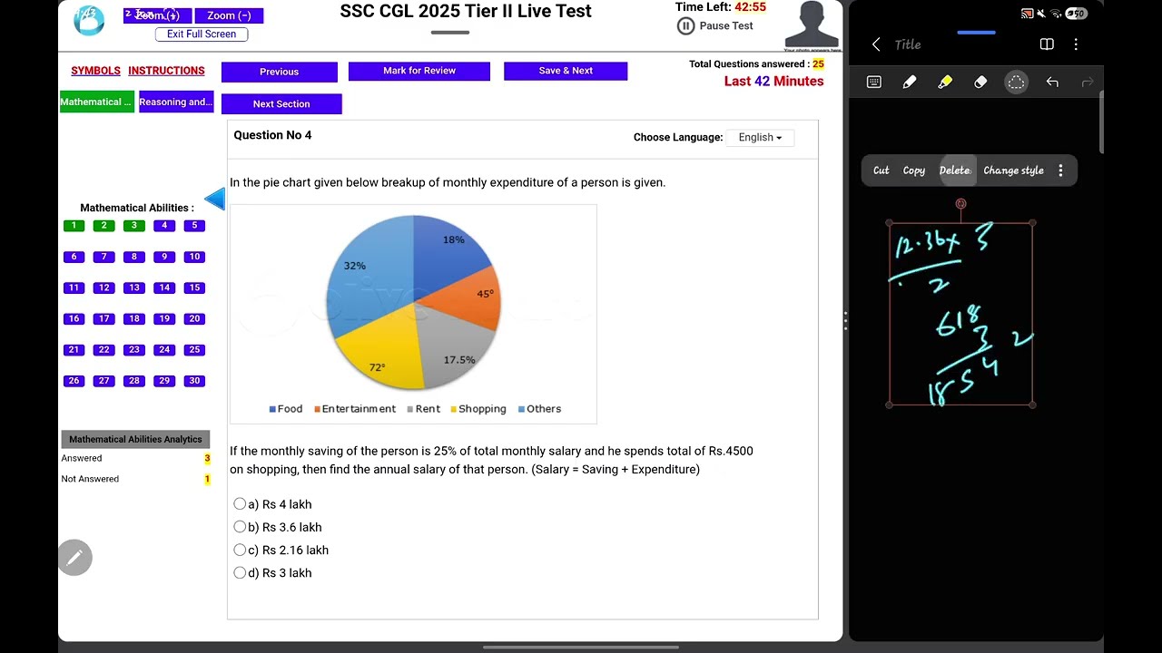 CGL Live Mock Test Oliveboard 2-4 JAN