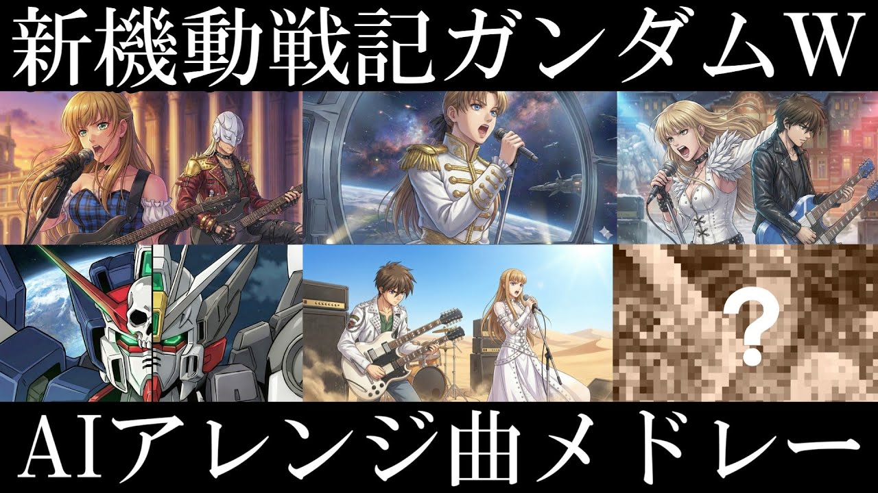 【メドレー】新機動戦記ガンダムＷ AIアレンジ曲メドレー 全5曲+おまけ
