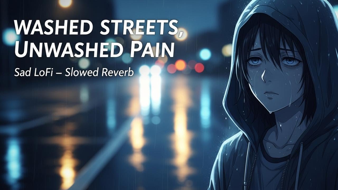 Washed Streets, Unwashed Pain 🌧️ | Sad Lo-Fi Slowed Reverb | NO COPYRIGHT MUSIC LOFI