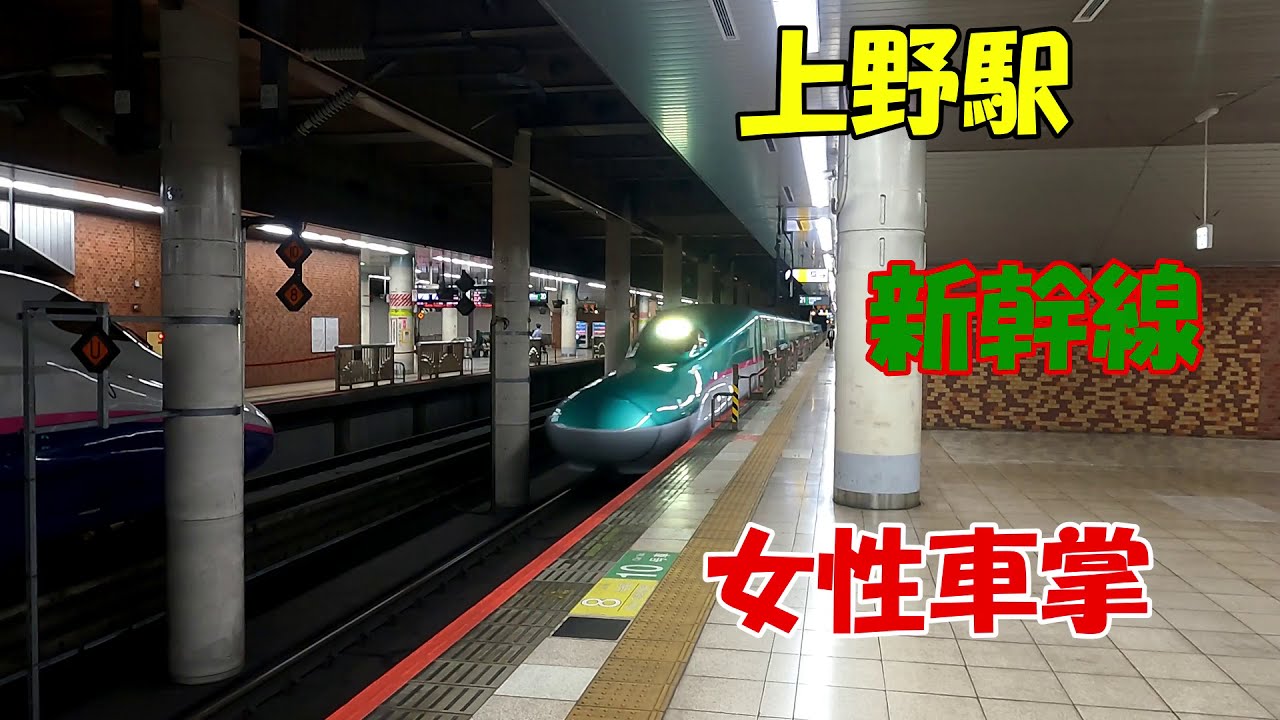 【Shinkansen】新幹線女性車掌　上野駅
