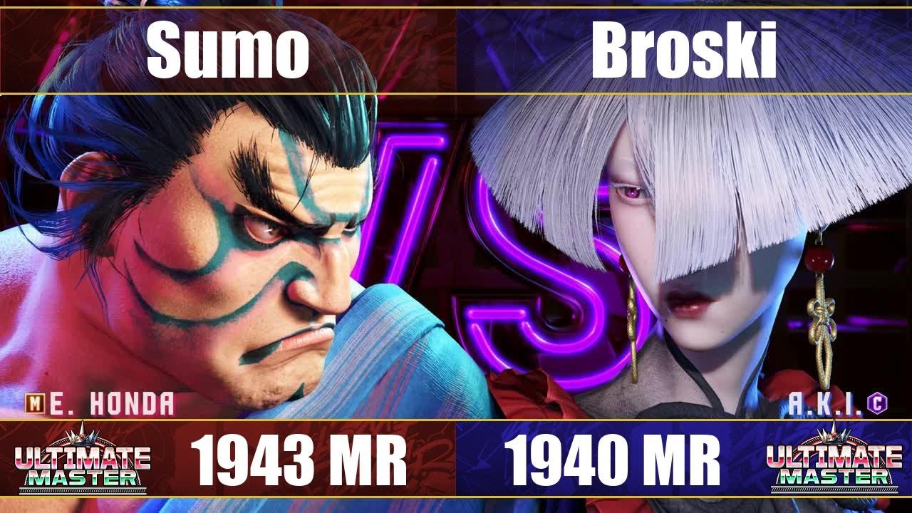 【スト6】す-も vs ブロスキ (ホンダ/本田 vs アキ) SF6 Suumo vs Broski (Honda vs Aki)