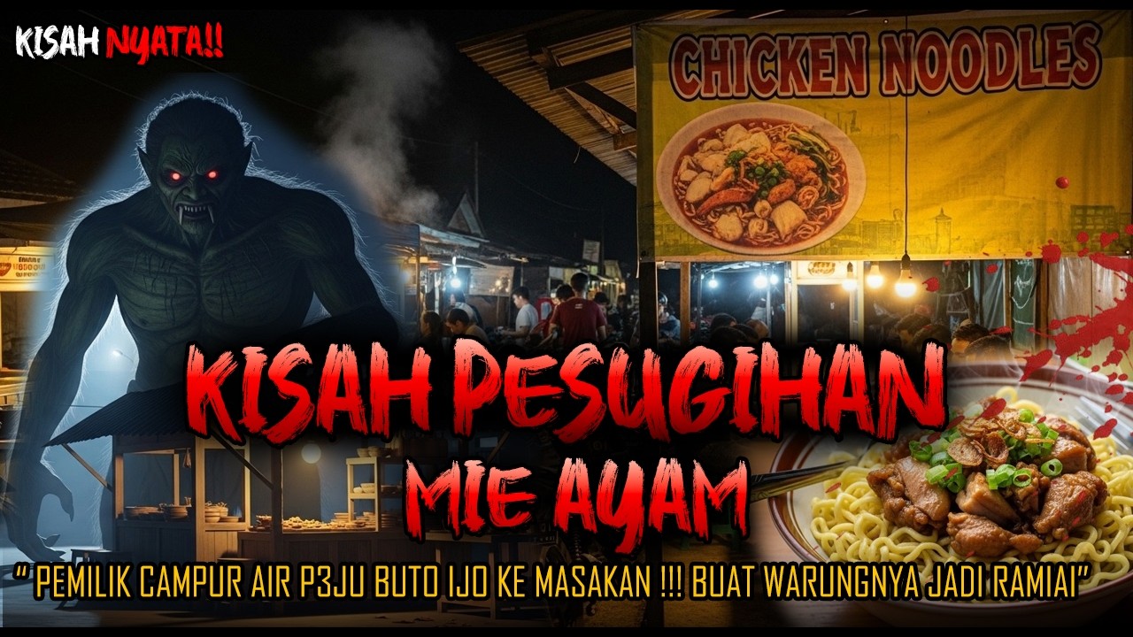 SEREM BANGETI!!  KISAH PESUGIHAN MIE AYAM ,PAKAI AIR P3JU BUTO IJO  BIKIN WARUNG LARIS MANIS
